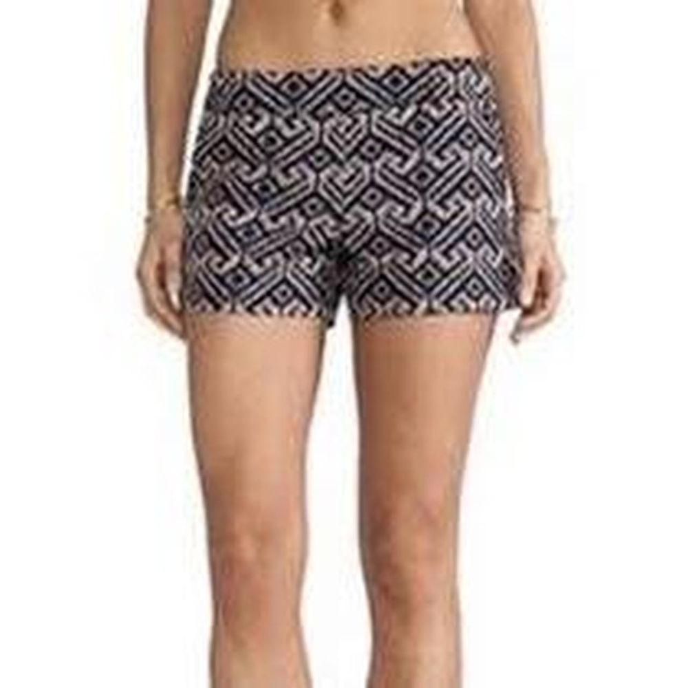 Trina Turk Mid-Rise Textured Shorts